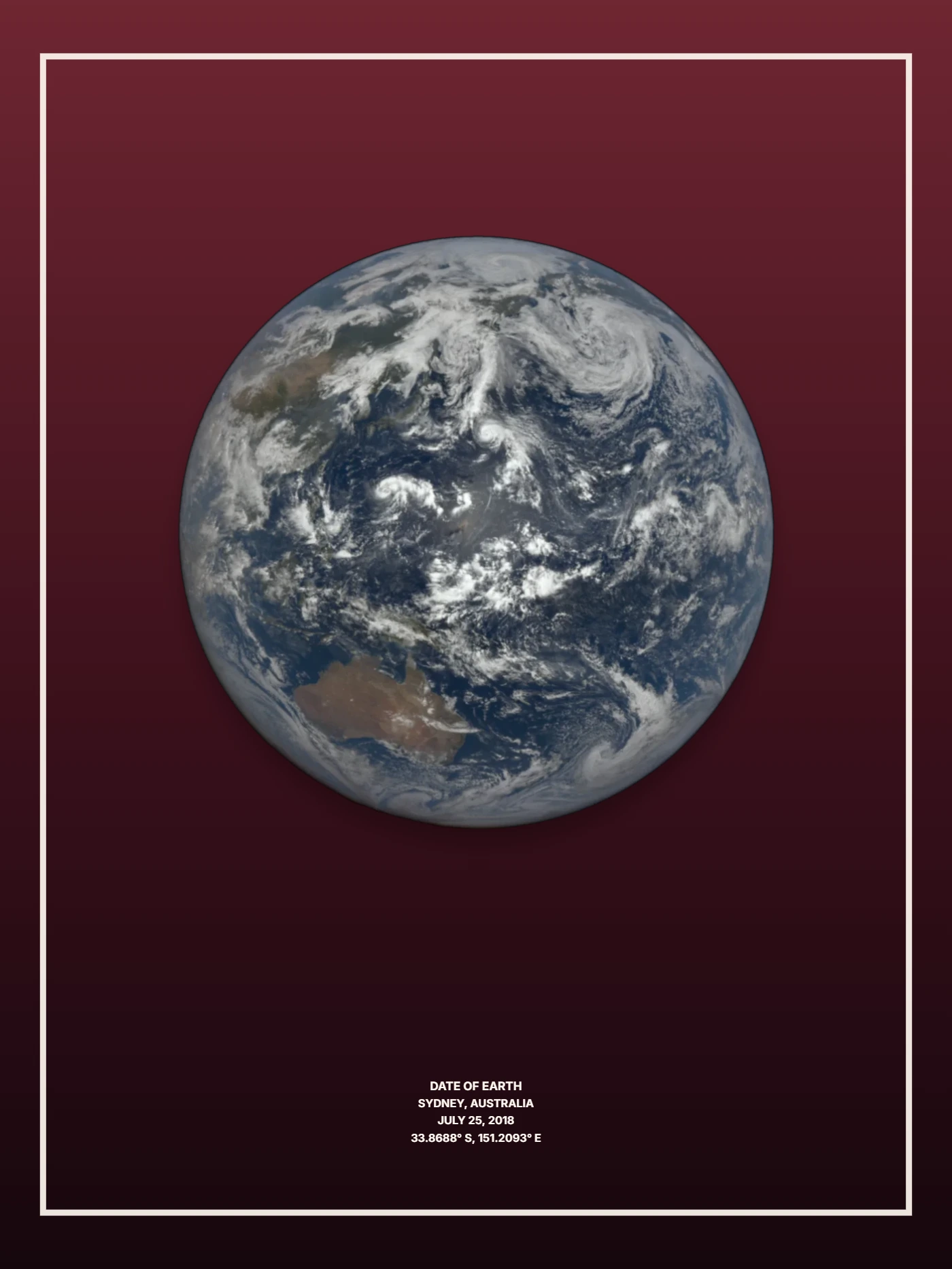 Custom Poster, Maroon Portrait