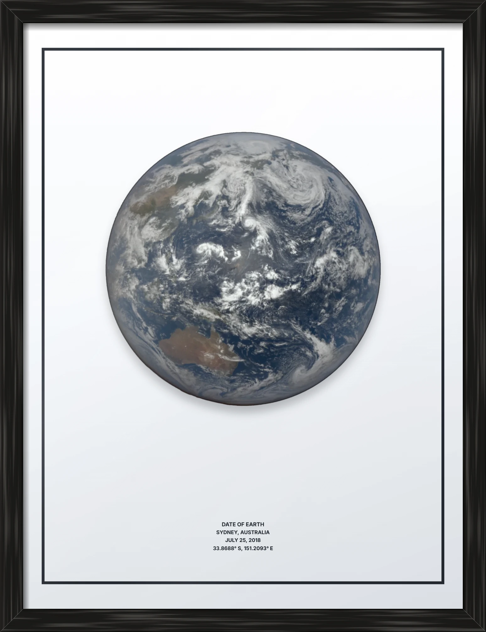 Custom Framed, Black Frame Portrait